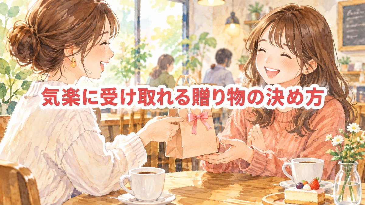 気楽に受け取れる贈り物の決め方