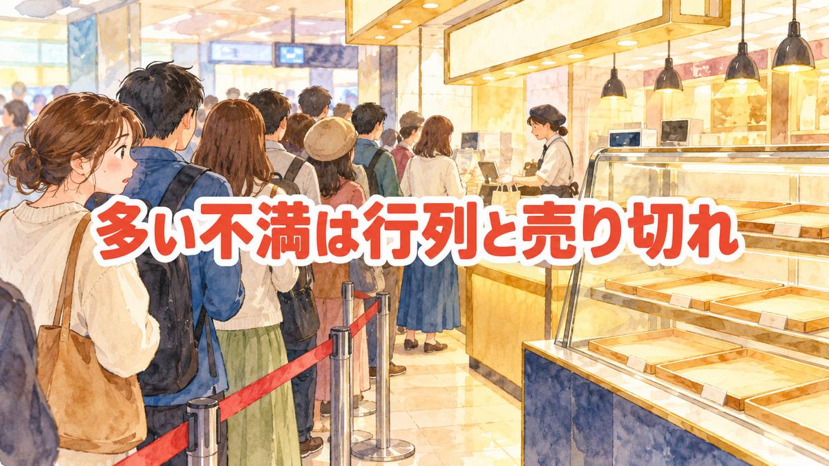 多い不満は行列と売り切れ