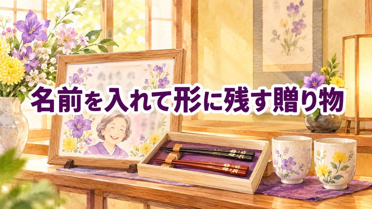 名前を入れて形に残す贈り物