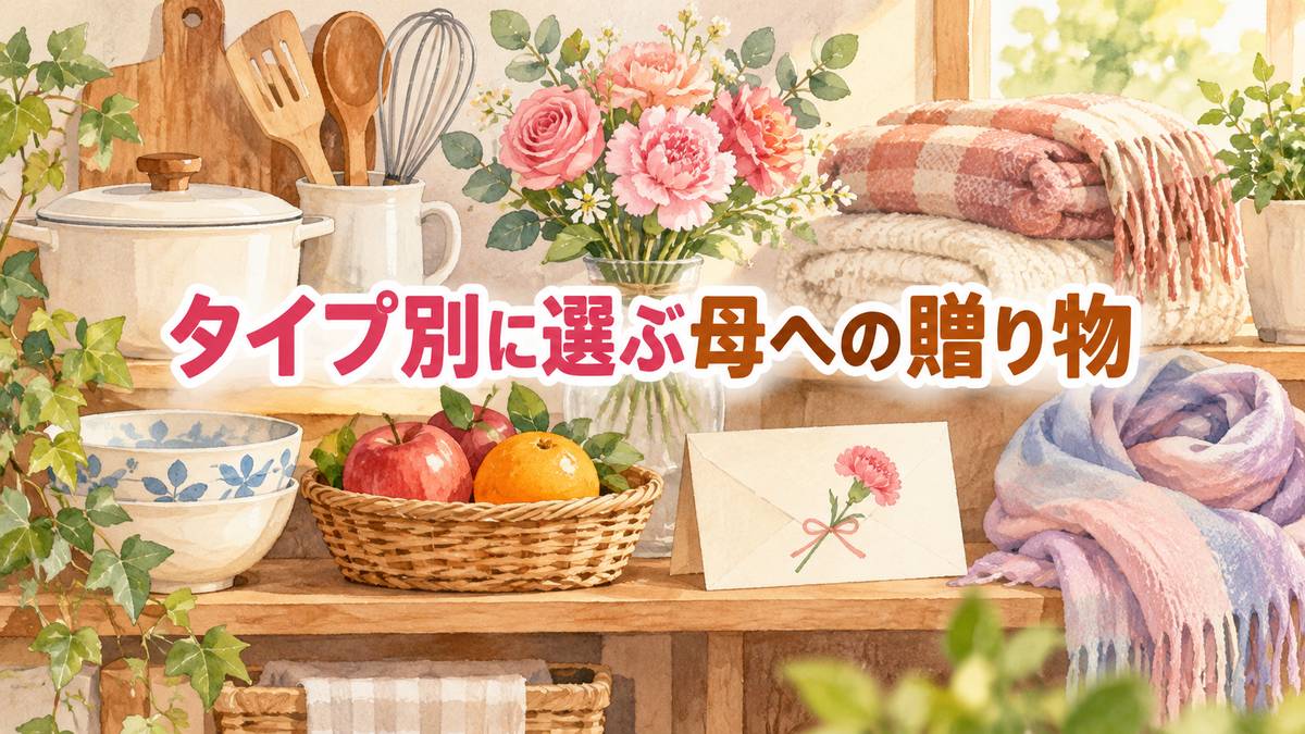タイプ別に選ぶ母への贈り物