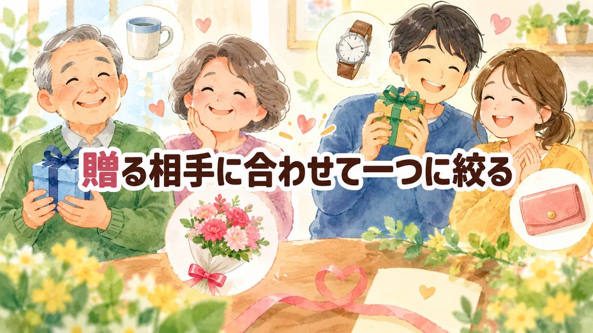 贈る相手に合わせて一つに絞る