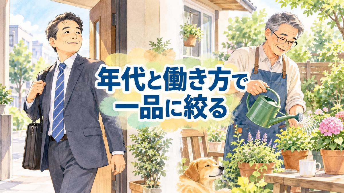 年代と働き方で一品に絞る
