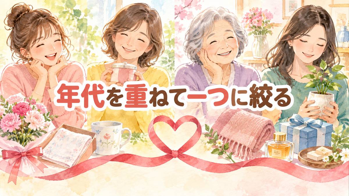 年代を重ねて一つに絞る