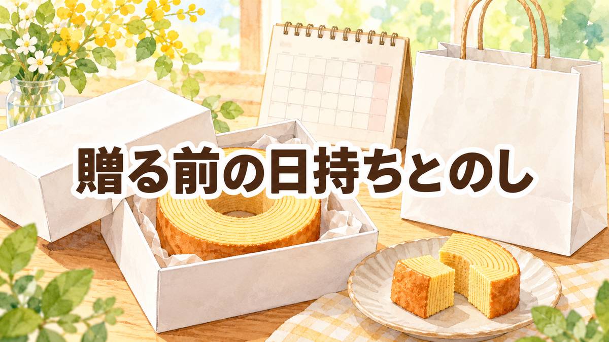 贈る前の日持ちとのし