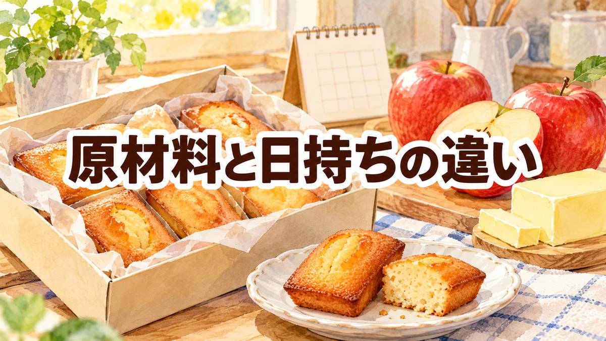 原材料と日持ちの違い