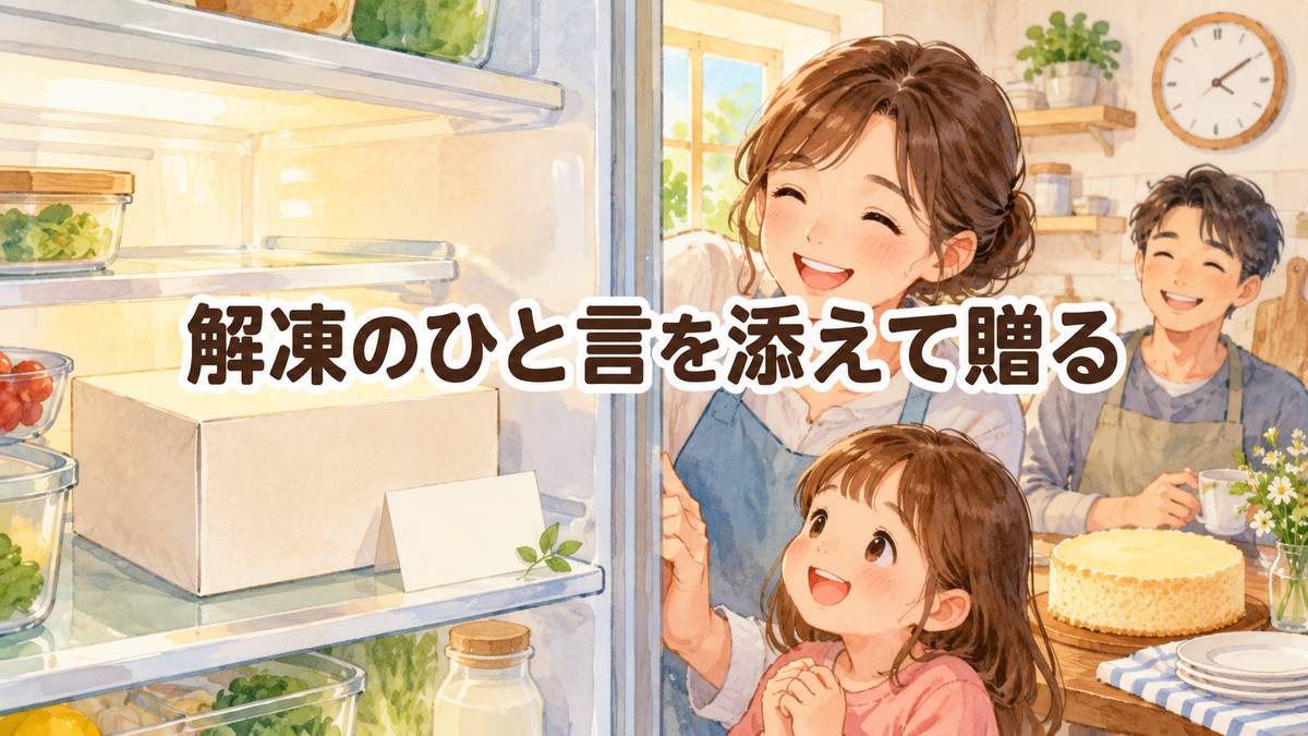 解凍のひと言を添えて贈る
