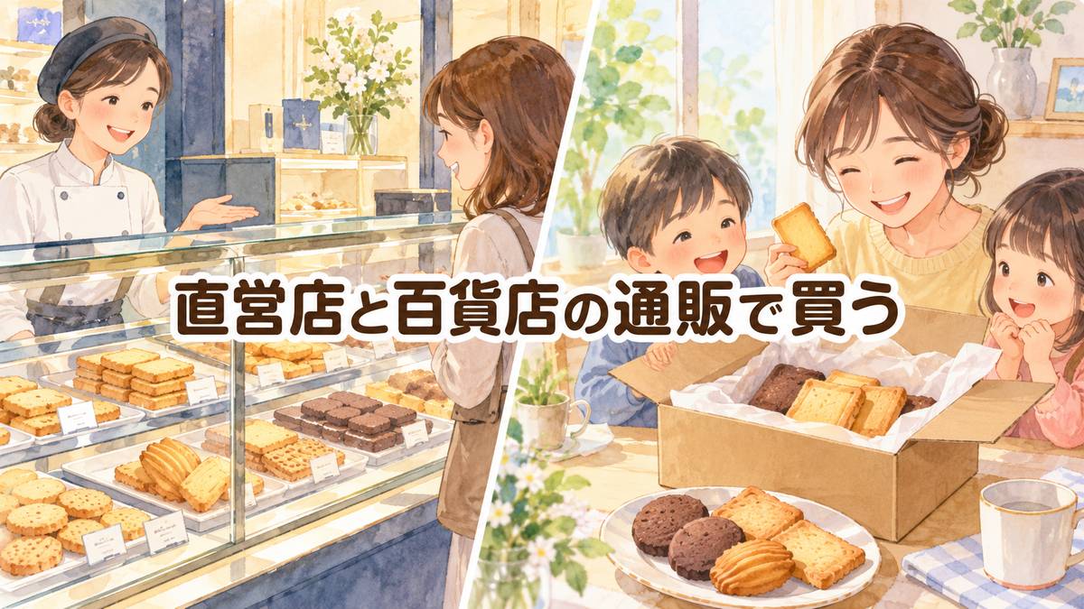 直営店と百貨店の通販で買う