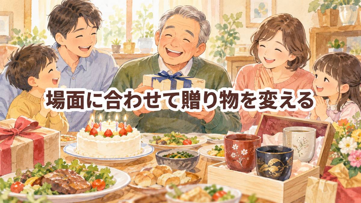 場面に合わせて贈り物を変える