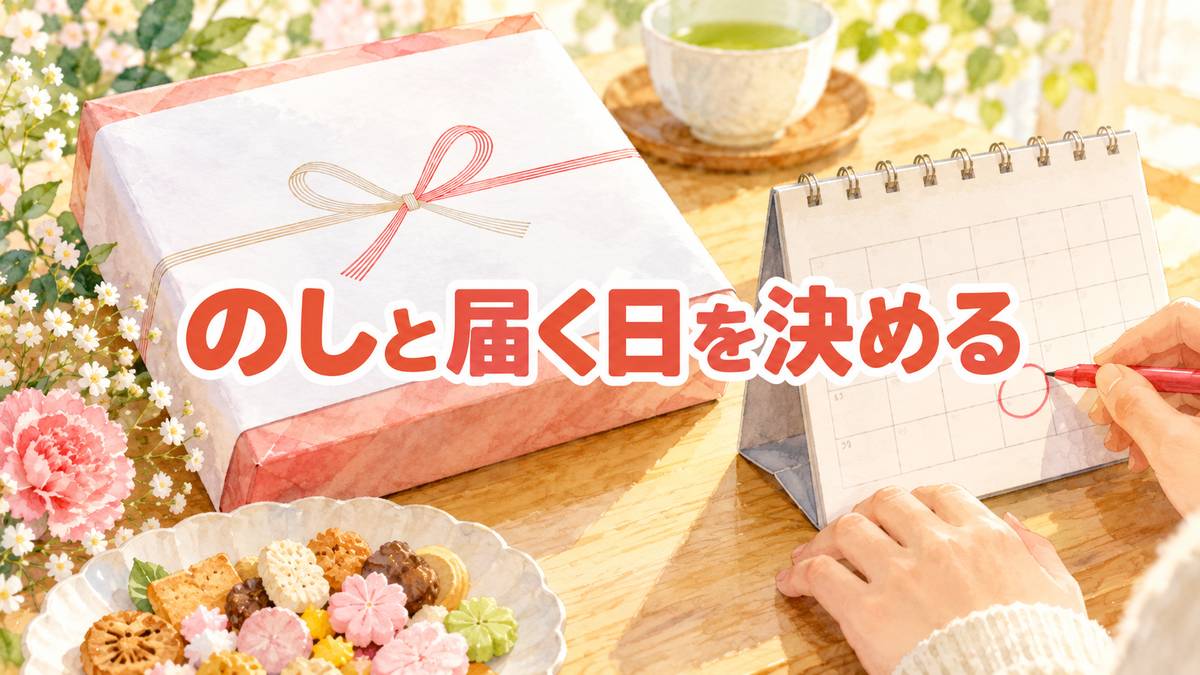 のしと届く日を決める