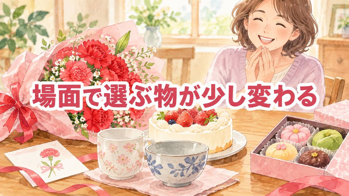 場面で選ぶ物が少し変わる