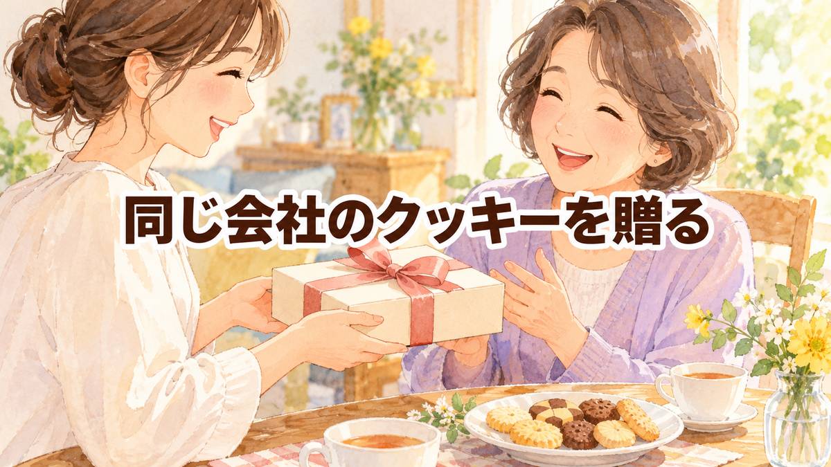同じ会社のクッキーを贈る