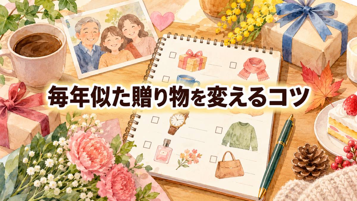 毎年似た贈り物を変えるコツ