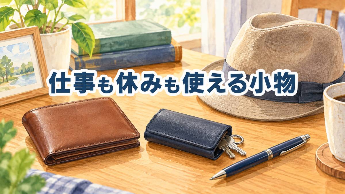 仕事も休みも使える小物