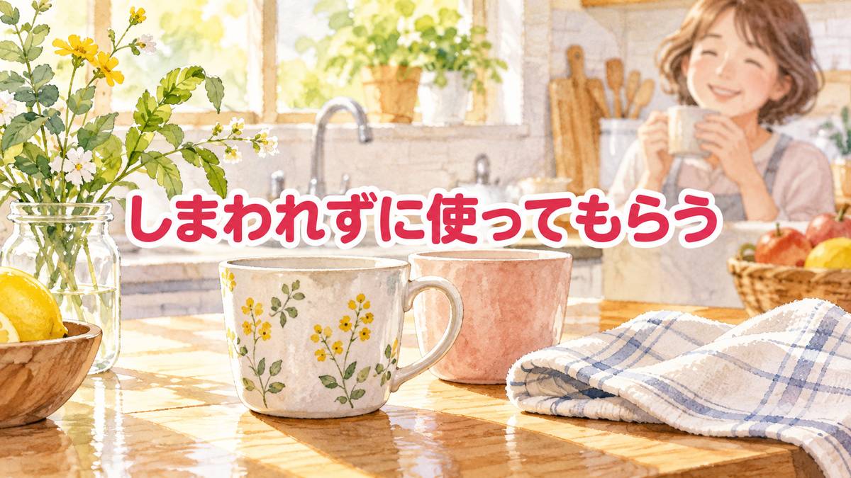 しまわれずに使ってもらう