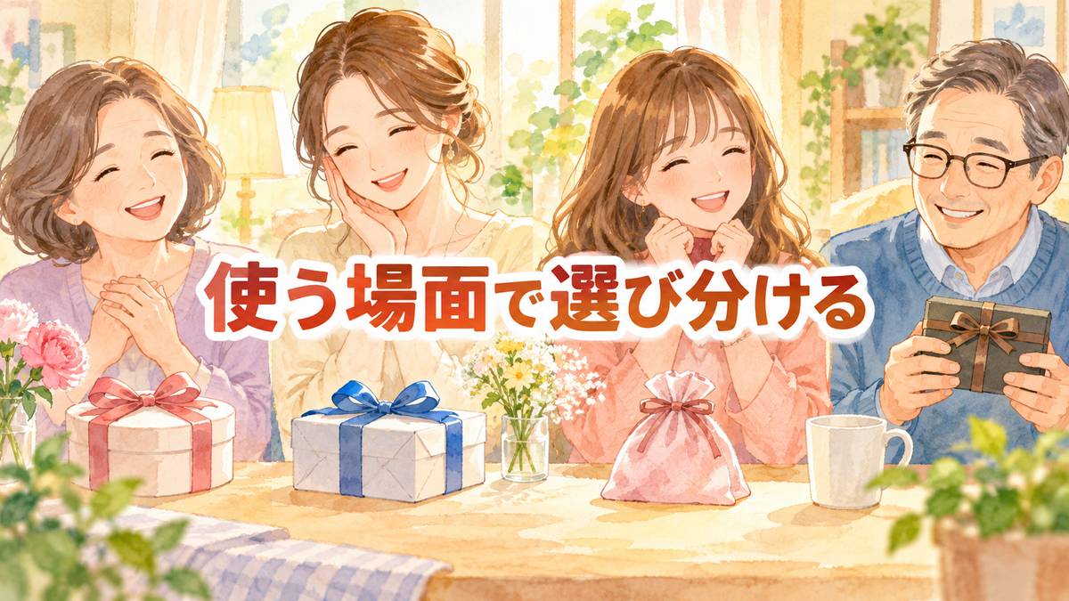 使う場面で選び分ける