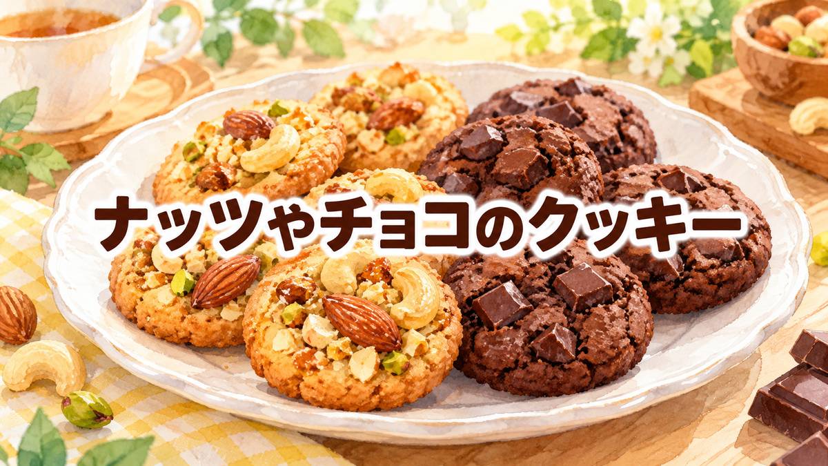 ナッツやチョコのクッキー