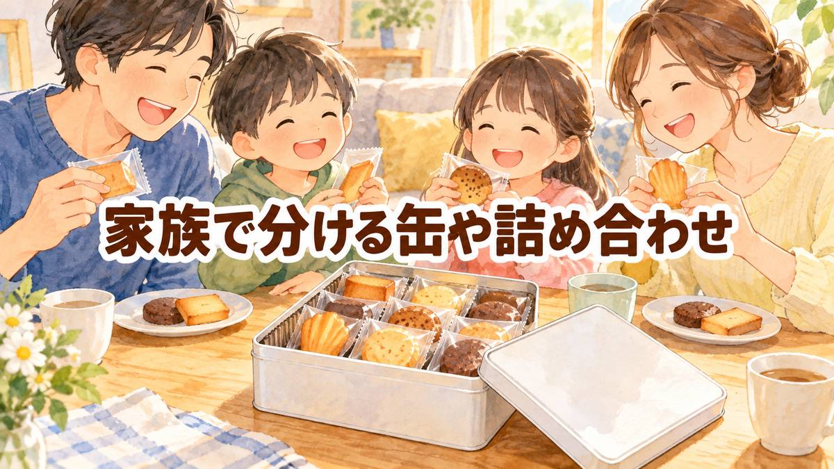 家族で分ける缶や詰め合わせ