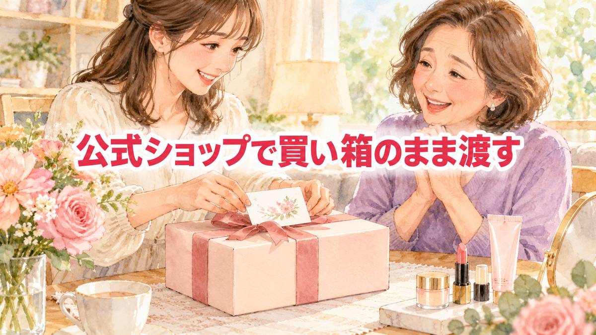 公式ショップで買い箱のまま渡す