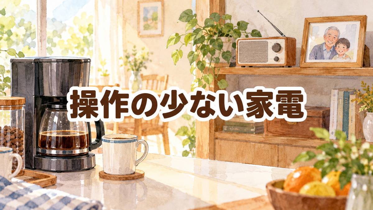 操作の少ない家電