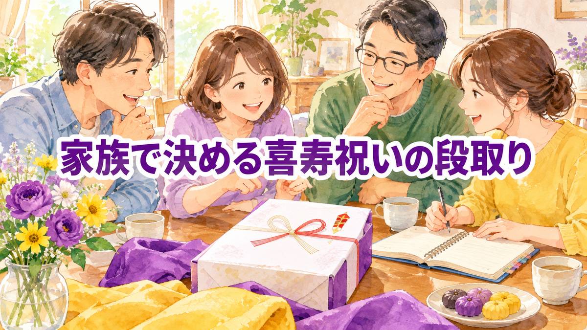 家族で決める喜寿祝いの段取り